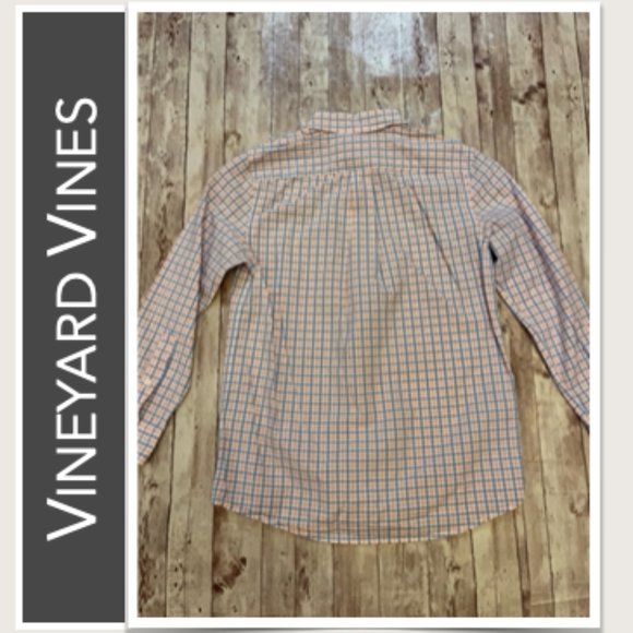 Vineyard Vines Light Blue & Pink Checks Button Down Whale Shirt EUC - Picture 6 of 6